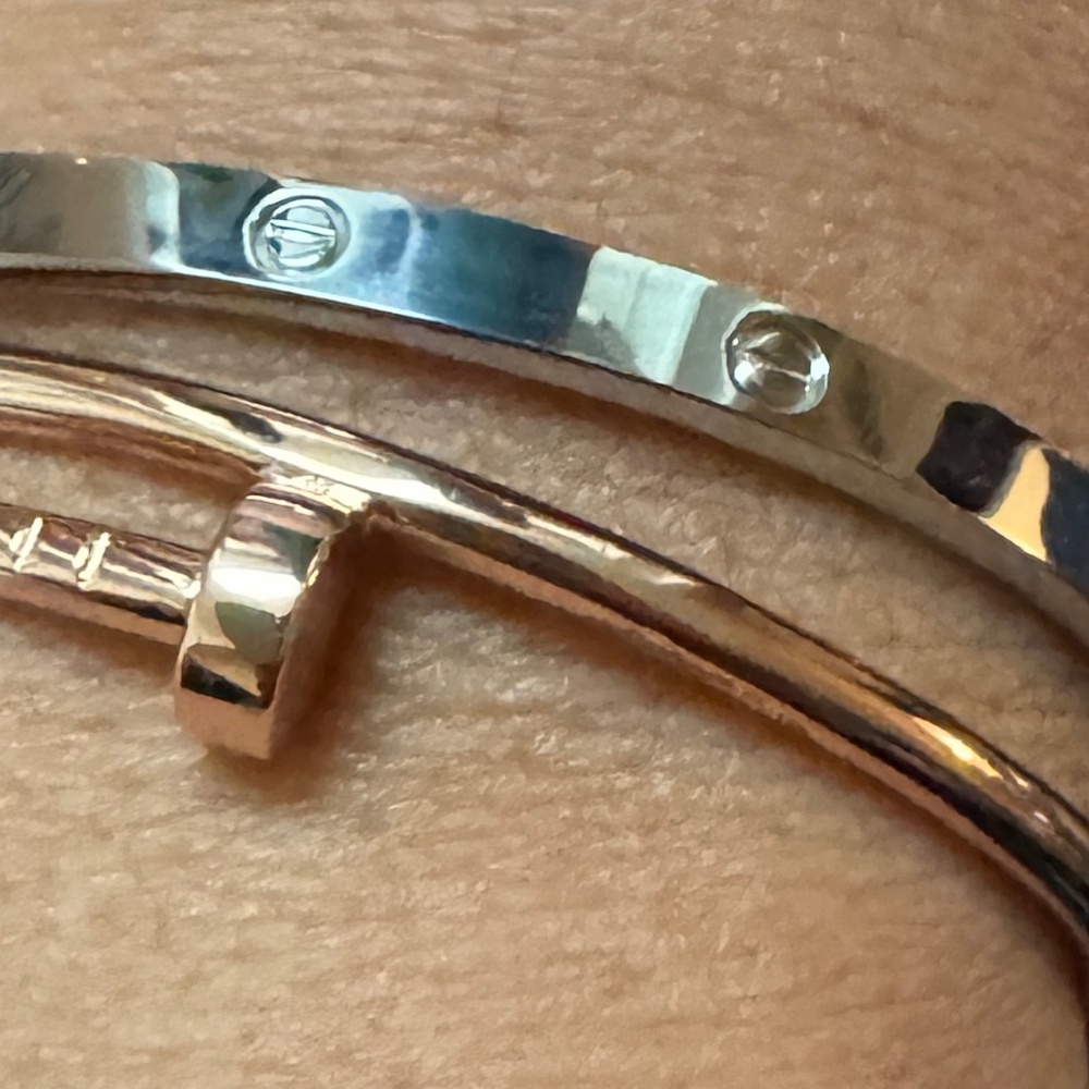 Rose Gold Love & Nail Bracelets